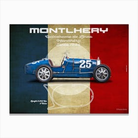 Montlhery Bugatti 35T Landscape Canvas Print