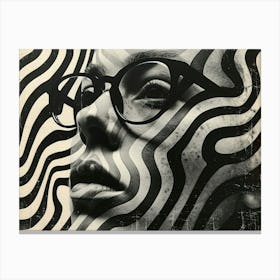 Typographic Illusions in Surreal Frames: Zebra Print Canvas Print