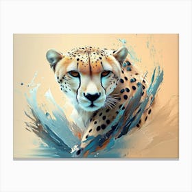 Cheetah Splash Canvas Print