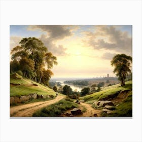 Landscape With A River Canvas Print