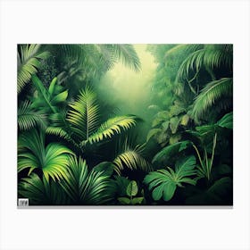 3d Jungle Wallpaper 1 Canvas Print