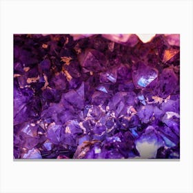 Purple crystals Canvas Print