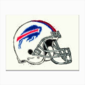 Buffalo Bills Helmet Watercolor Canvas Print