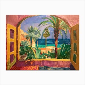 Mallorca From The Window View Painting 2 Canvas Print