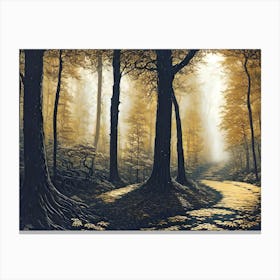 Path In The Woods Canvas Print