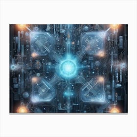 Crystal Motherboard Canvas Print