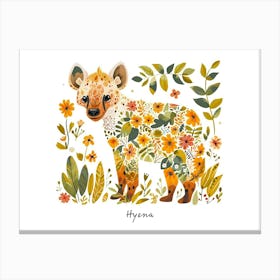 Little Floral Hyena 2 Poster Canvas Print