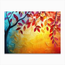 Abstract Tree Painting 3 Canvas Print