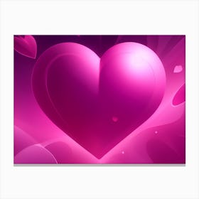 A Glowing Pink Heart Vibrant Horizontal Composition 12 Canvas Print