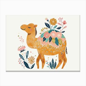 Little Floral Camel 4 Canvas Print