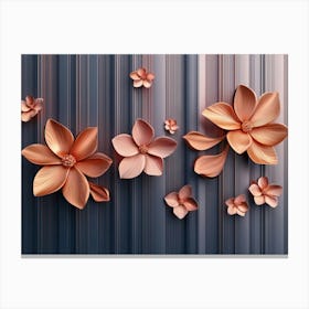 Flowers On A Wall 4 Canvas Print