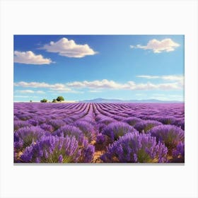 Lavender Field paintings art print 4 Canvas Print