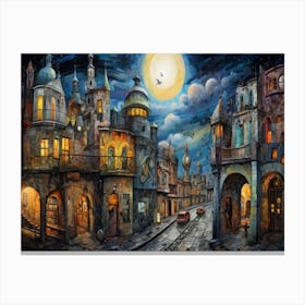 Night In The City 5 Canvas Print