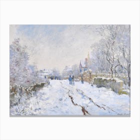 Street Under the Snow at Argenteuil by Claude Monet (1875), Winter Print Canvas Print