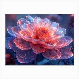 Pink Dahlia Flower Canvas Print