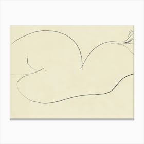 Nude minimal line art Canvas Print