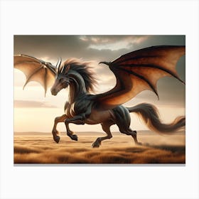 Fantastic Dragon Horse Canvas Print
