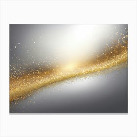 Christmass style sparkling silver gold background 2 Canvas Print