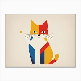 Cat Feline Kitten Illustration Canvas Print