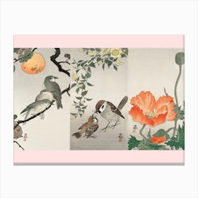 Birds And Plants (1900 1936), Ohara Koson Canvas Print