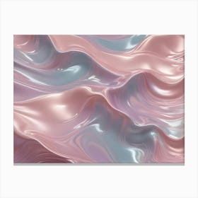 Abstract Background Of Flowing, Liquid Like Pink And Blue Waves, Creating A Dynamic And Mesmerizing Pattern Canvas Print