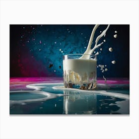 Splashing Milk 4 Canvas Print