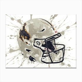 Wyoming Cowboys NCAA Helmet Poster Canvas Print