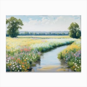 Stream In The Meadow Canvas Print