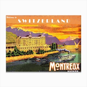 Montreux City, Switzerland Canvas Print