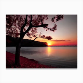 Sunset Over Lake 41 Canvas Print