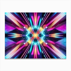 Abstract Neon Lights Canvas Print