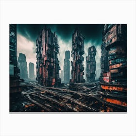 Futuristic Cityscape Canvas Print