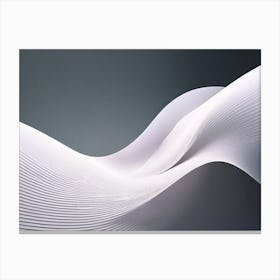 Abstract Wave, Wavy Wave, black and white design with attracting art , wall art , tails design Generate An Abstract Design With Soft Curved Lines In Neutral Tones Emphasizing Simplicity Canvas Print