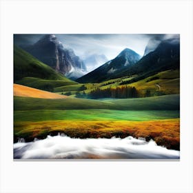 Valley In The Mountains Canvas Print