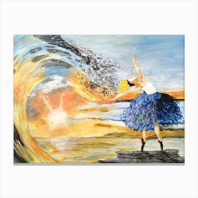 Sun And Sea Queen Canvas Print