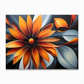 Abstract Flower Painting Canvas Print