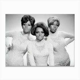 Motown Singing Group The Supremes Pose For A Portrait With Diana Ross Canvas Print