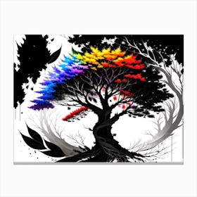Rainbow Tree 6 Canvas Print