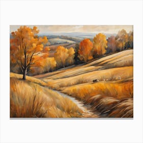 Autumn Landscape Painting (64) Canvas Print
