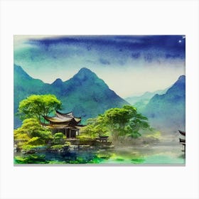 Tranquil Mountain Retreat Canvas Print