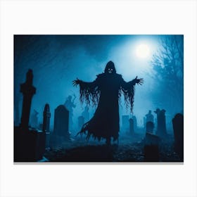 Haunted Cemetery 1 Canvas Print