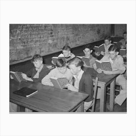 Students In Agricultural Class, High School, San Augustine, Texas By Russell Lee Canvas Print