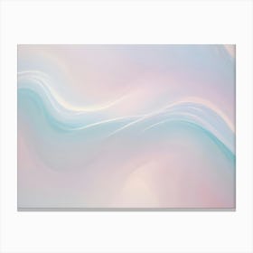 Abstract Background With Flowing, Wavy Lines In Soft Pastel Colors, Creating A Sense Of Movement And Fluidity Canvas Print