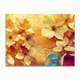 Abstract Flowers Painting Canvas Print