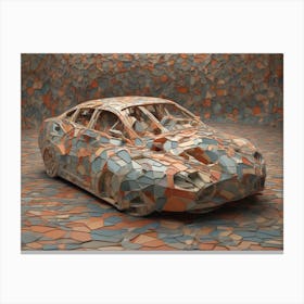 Car Made Of Bricks Canvas Print