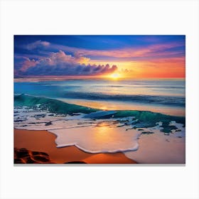 Sunset On The Beach 648 Canvas Print