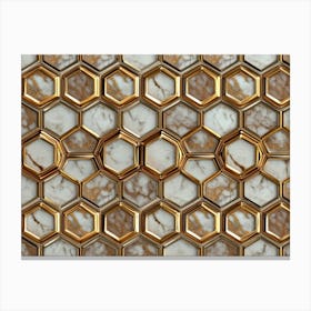 Gold Mosaic Tile Background Canvas Print