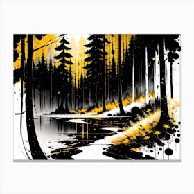 Splatter Forest 1 Canvas Print
