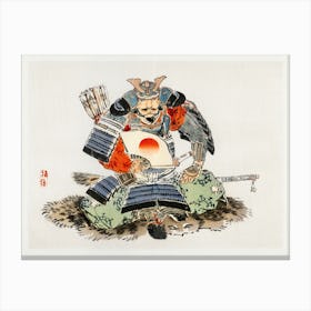 Samurai By Kōno Bairei, Kōno Bairei Canvas Print