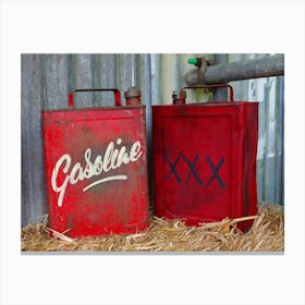 Vintage Gas Cans Canvas Print